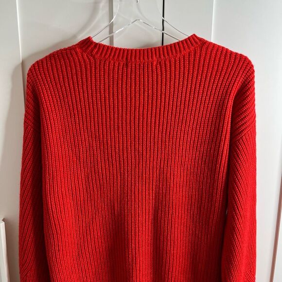 Sanctuary Red Ribbed Knit Crew Neck Sweater medium NWT - Picture 10 of 12